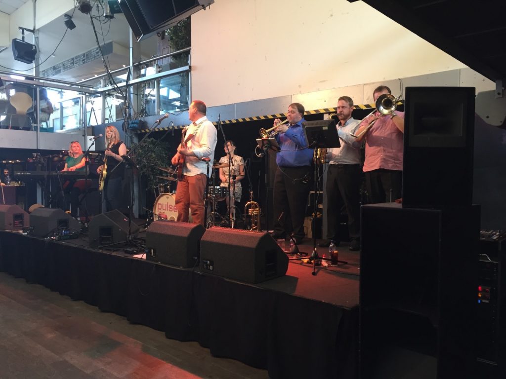 Pulse Wedding Band Showcase Ferry Glasgow 16-08-2015 band on stage