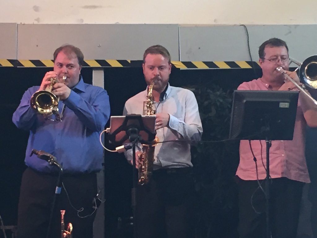 Pulse Wedding Band Showcase Ferry Glasgow 16-08-2015 Brass section