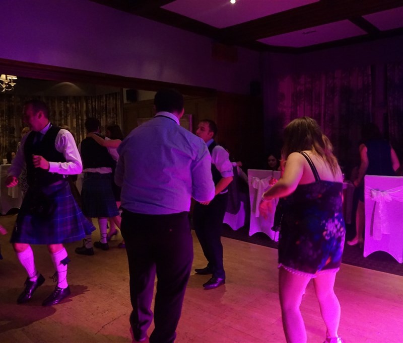 Pulse wedding Band Ayrshire - guests on dancefloor at Piersland House, Troon