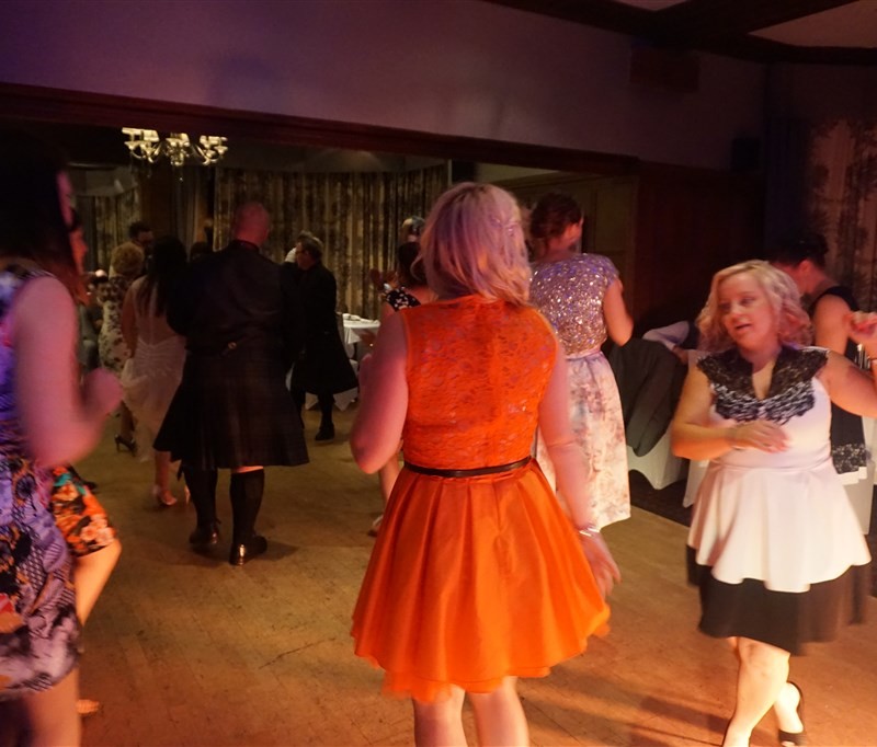 Pulse wedding Band Ayrshire - guests on dancefloor at Piersland House, Troon
