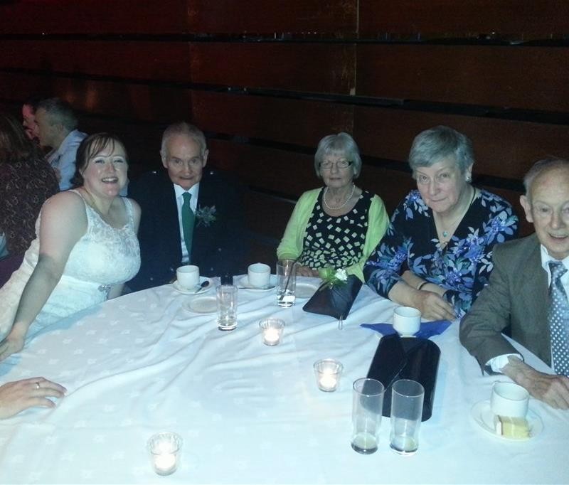 Pulse wedding bands Glasgow & Ayrshire in Rutherglen Town Hall Glasgow wedding guests at table
