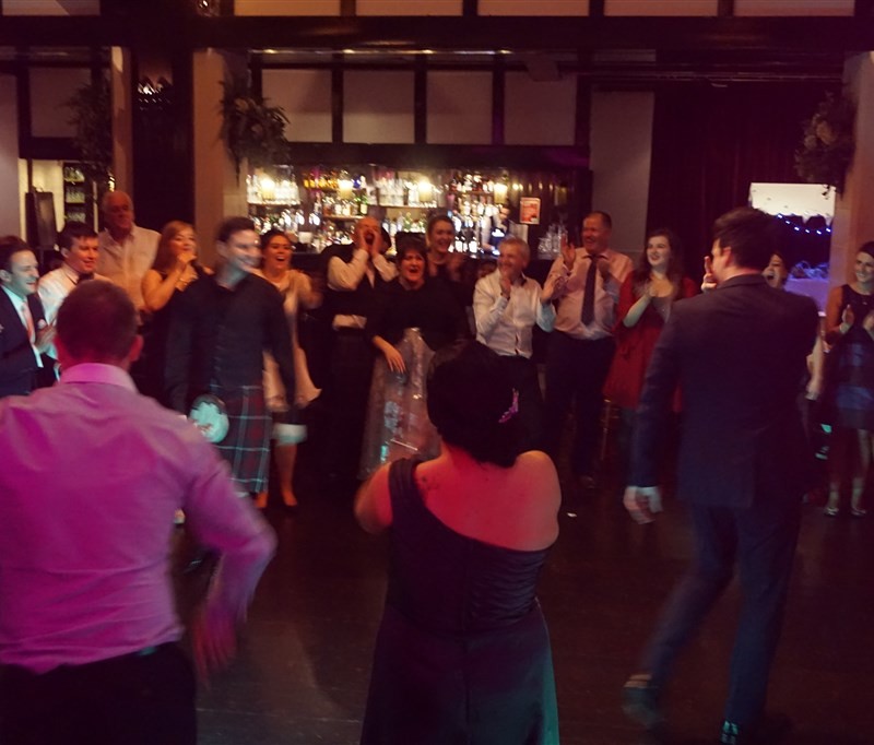 Pulse wedding band Ayrshire & Glasgow in Brig O’ Doon Ayrshire people dancing on busy dance floor