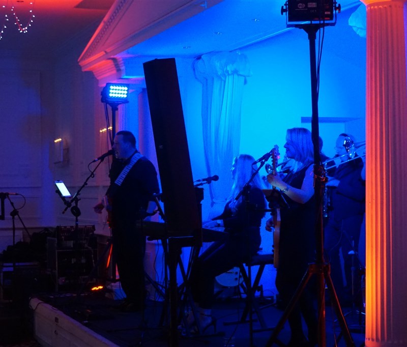 Pulse wedding band Glasgow & Ayrshire on stage at Bothwell Bridge Hotel Motherwell near Glasgow